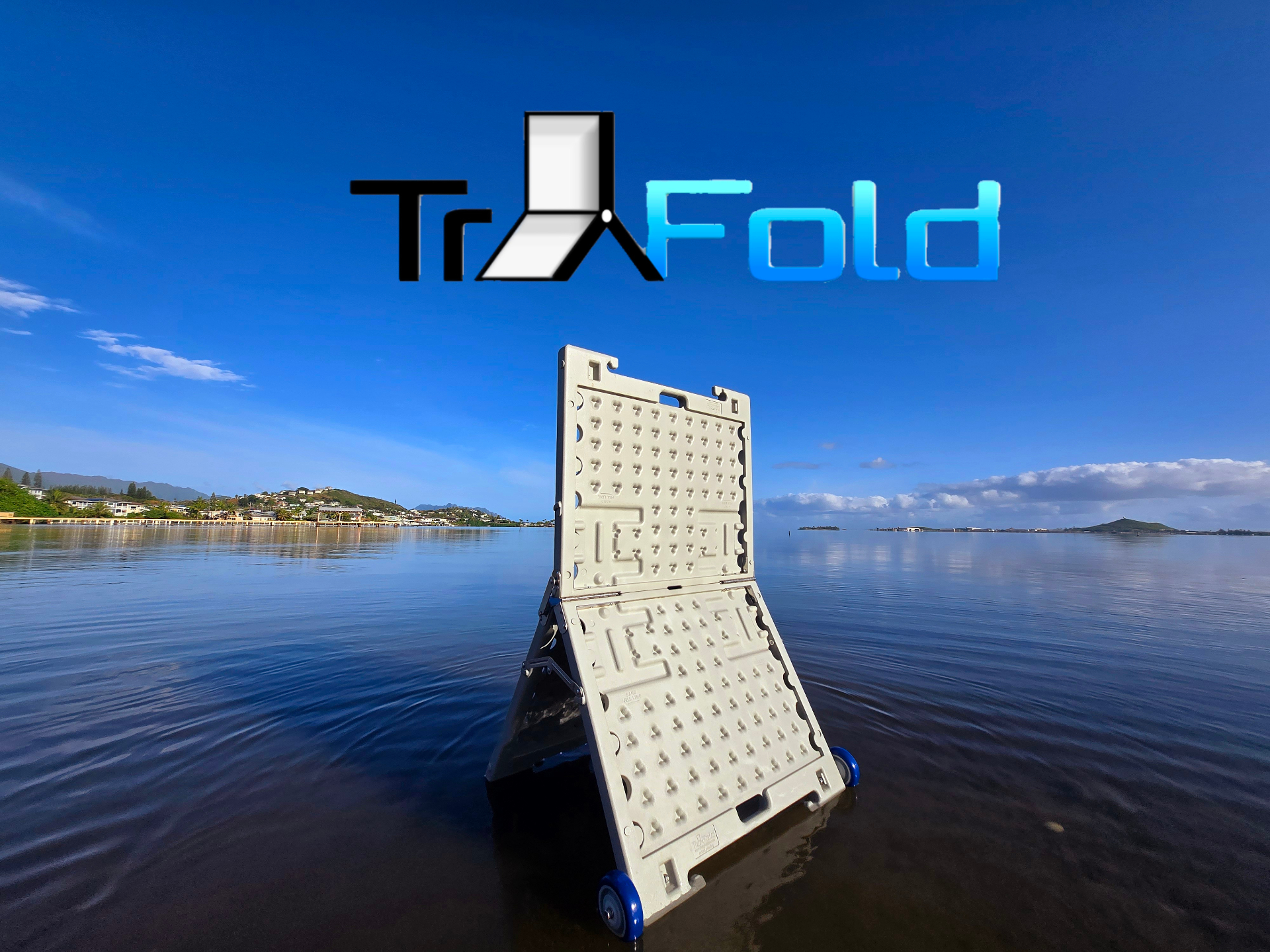 Real TrYfold photo showing the deployed upside-down Y-frame